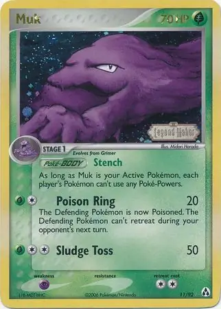 Muk 11/92 3 EX LEGEND MAKER HOLO RARE REVERSE HOLO PTCG