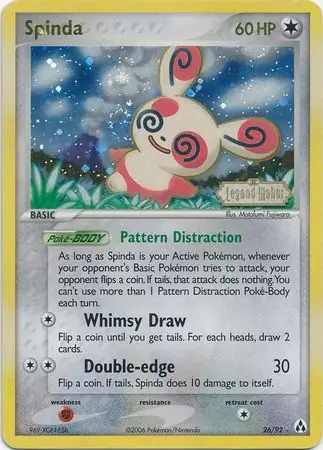26/92 Spinda LM Rare Reverse Holo