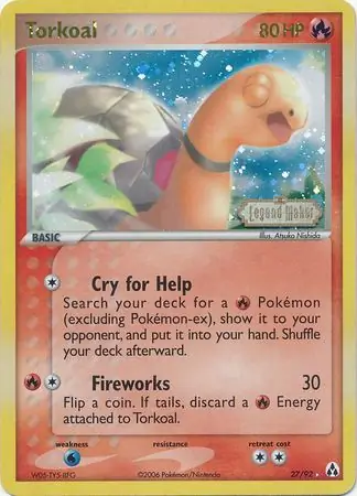 Torkoal Legend Maker 27/92 Rare Reverse Holo