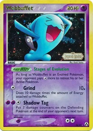 28/92 Wobbuffet LM Rare Reverse Holo