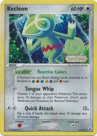 37/92 Kecleon LM Uncommon Reverse Holo