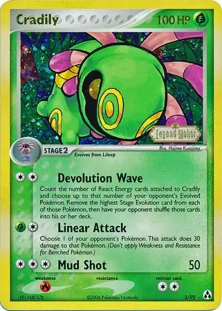 3/92 Cradily LM Rare Holo Reverse Holo