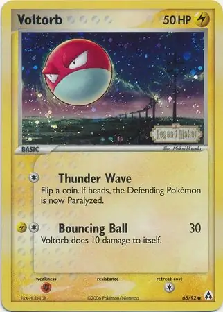 Voltorb 68/92 3 EX LEGEND MAKER COMMON REVERSE HOLO PTCG