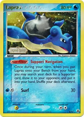 8/92 Lapras LM Rare Holo Reverse Holo