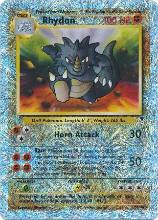 35/110 Rhydon LC Rare Reverse Holo