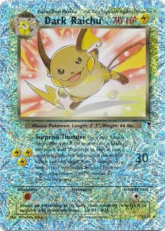 7/110 Dark Raichu LC Rare Holo Reverse Holo