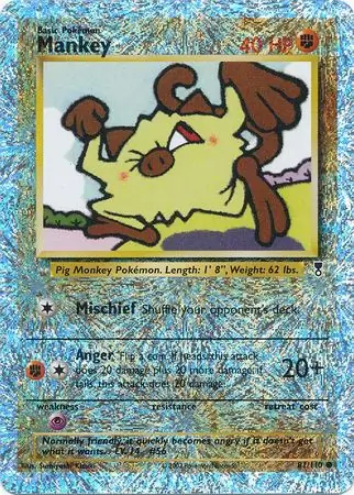 81/110 Mankey LC Common Reverse Holo