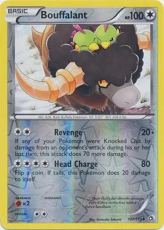 107/113 Bouffalant LTR Uncommon Reverse Holo