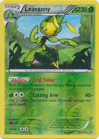 12/113 Leavanny LTR Rare Holo Reverse Holo