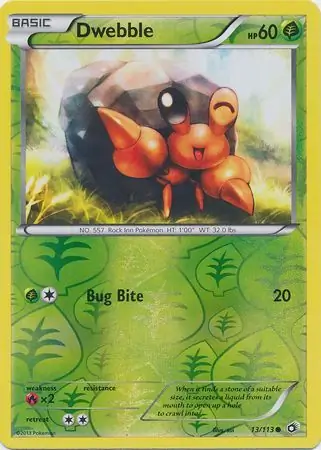 13/113 Dwebble LTR Common Reverse Holo