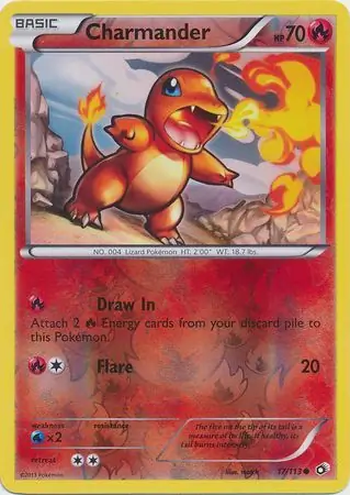 17/113 Charmander LTR Common Reverse Holo