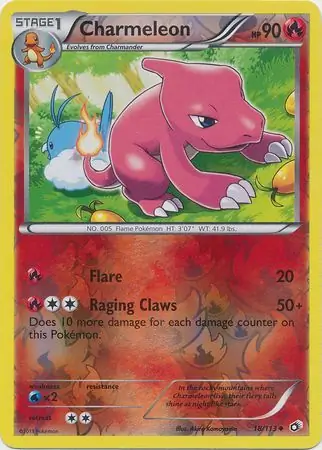 18/113 Charmeleon LTR Uncommon Reverse Holo