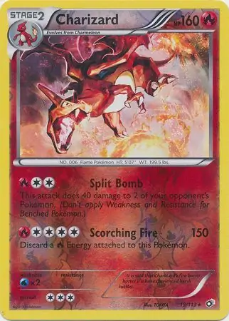 19/113 Charizard LTR Rare Holo Reverse Holo