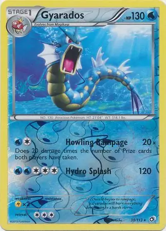 Gyarados Legendary Treasures 31/113 Rare Reverse Holo