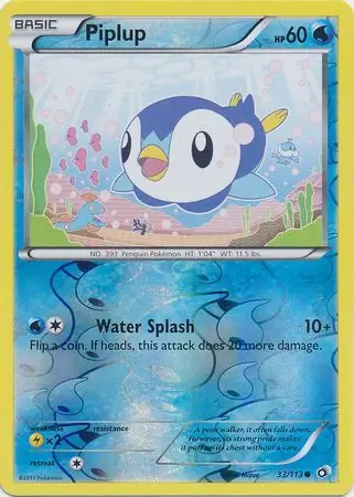33/113 Piplup LTR Common Reverse Holo