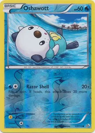 37/113 Oshawott LTR Common Reverse Holo