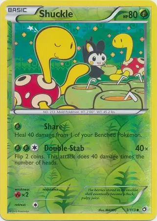 3/113 Shuckle LTR Uncommon Reverse Holo