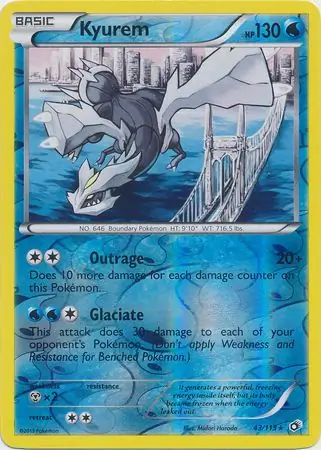 43/113 Kyurem LTR Rare Holo Reverse Holo
