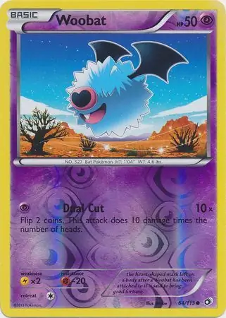 64/113 Woobat LTR Common Reverse Holo