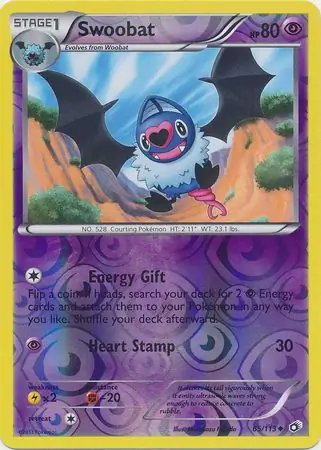 65/113 Swoobat LTR Uncommon Reverse Holo