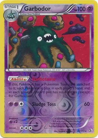 68/113 Garbodor LTR Rare Holo Reverse Holo