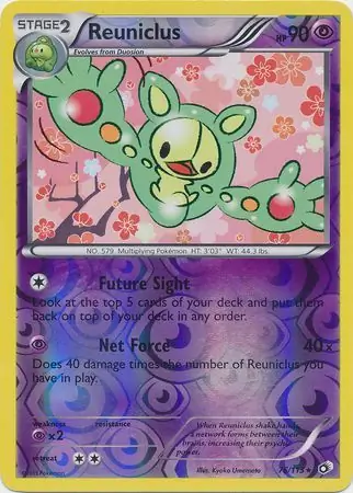 76/113 Reuniclus LTR Rare Reverse Holo