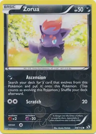 89/113 Zorua LTR Common Reverse Holo