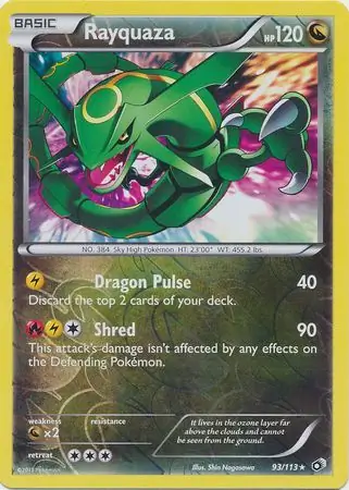 93/113 Rayquaza LTR Rare Holo Reverse Holo