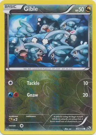 94/113 Gible LTR Common Reverse Holo