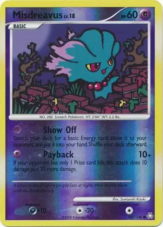 107/146 Misdreavus LA Common Reverse Holo