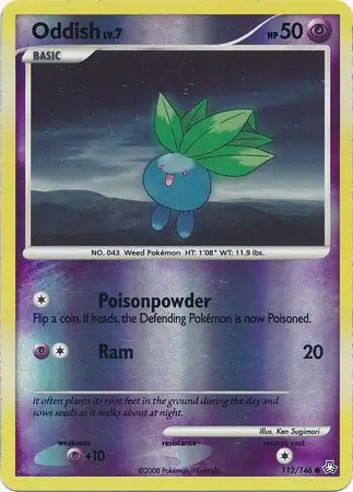 112/146 Oddish LA Common Reverse Holo