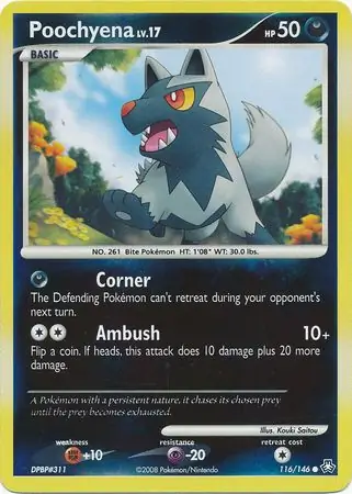 116/146 Poochyena LA Common Reverse Holo