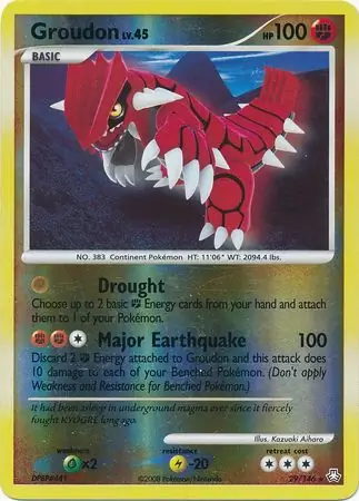 29/146 Groudon LA Rare Reverse Holo