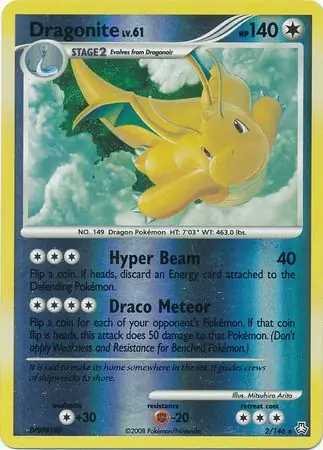 2/146 Dragonite LA Rare Holo Reverse Holo