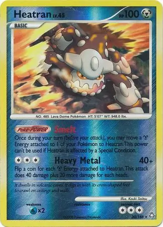 30/146 Heatran LA Rare Reverse Holo