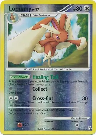33/146 Lopunny LA Rare Reverse Holo