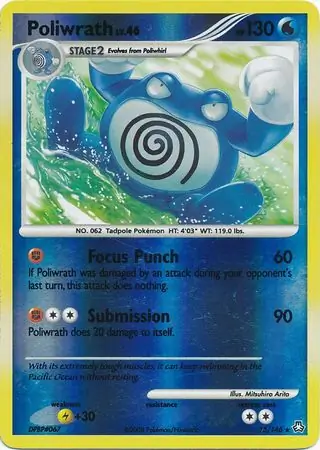 35/146 Poliwrath LA Rare Reverse Holo