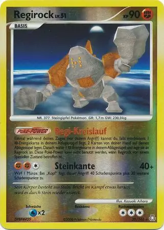 38/146 Regirock LA Rare Reverse Holo