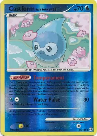 49/146 Castform Rain Form LA Uncommon Reverse Holo