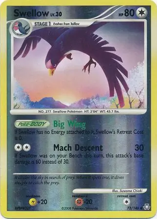 73/146 Swellow LA Uncommon Reverse Holo