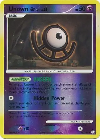 78/146 Unown U LA Uncommon Reverse Holo