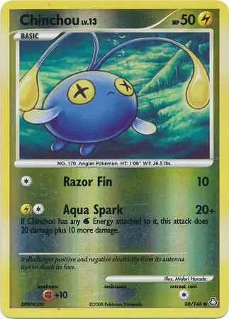 88/146 Chinchou LA Common Reverse Holo