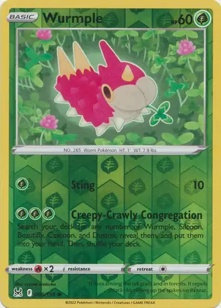006/196 Wurmple LOR Common Reverse Holo