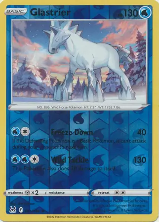 051/196 Glastrier LOR Rare Holo Reverse Holo