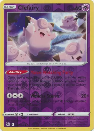 062/196 Clefairy LOR Common Reverse Holo