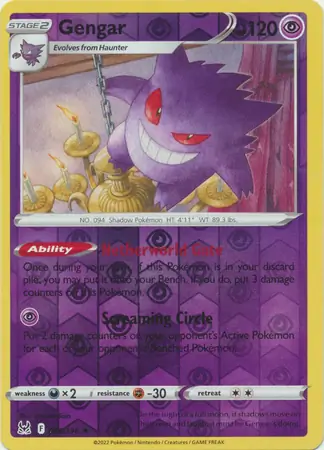 066/196 Gengar LOR Rare Holo Reverse Holo