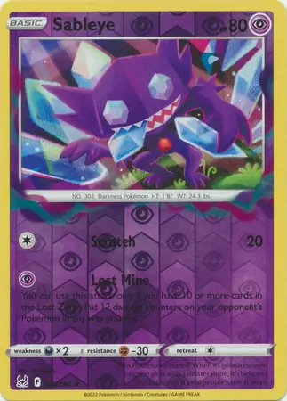 070/196 Sableye LOR Rare Holo Reverse Holo