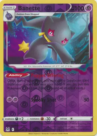 073/196 Banette LOR Rare Reverse Holo