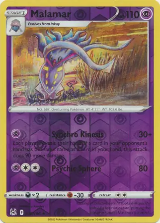078/196 Malamar LOR Rare Reverse Holo