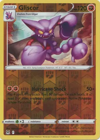 096/196 Gliscor LOR Rare Reverse Holo